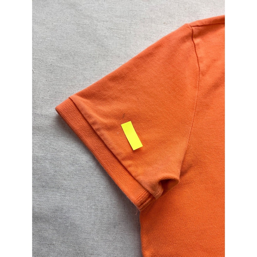 Y2K Hollister Polo Shirt Custom Boards Logo Orange Mens sz L Embroidered 2000's - Picture 14 of 16